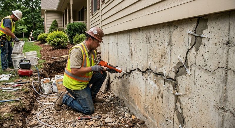 Cracked Foundation Repair in Columbus, OH