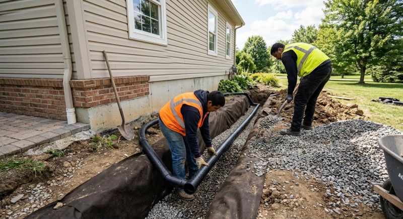 French Drain Installation in Birmingham, AL