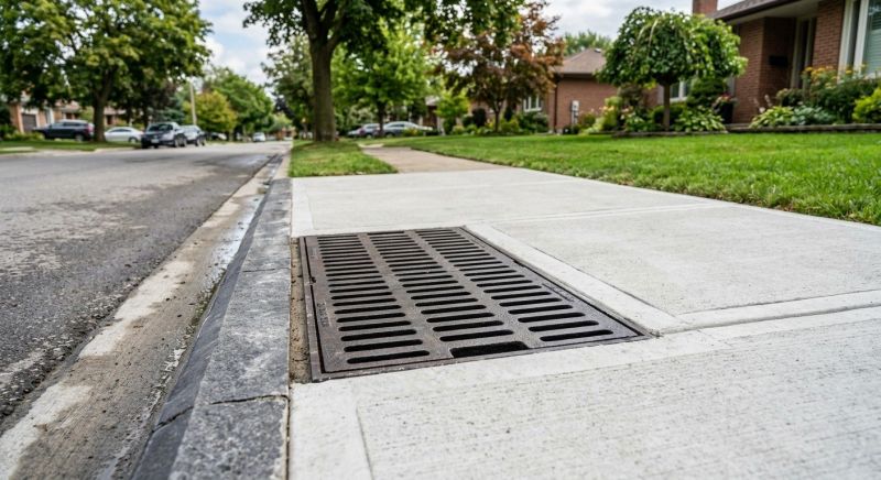 Sidewalk Drainage Installation in Birmingham, AL