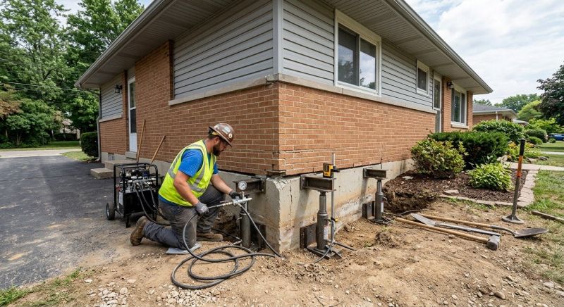 Sinking Foundation Lifting in Columbus, OH