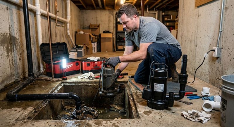 Sump Pump Installation in Manchester, NH